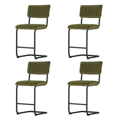 Artiss 4x Bar Stools Velvet Chairs Green - Mekamart Australia