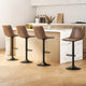 Artiss 4x Bar Stools Vintage Leather Swivel Gas Lift Brown - Mekamart Australia