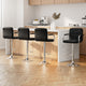 Artiss 4x Bar Stools Leather Gas Lift w/Armrest Black - Mekamart Australia