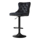 Artiss 1x Velvet Bar Stool Adjustable Height Nailhead Trim Kitchen Counter Stool - Mekamart Australia