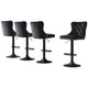 Artiss 4x Velvet Bar Stool Adjustable Height Nailhead Trim Kitchen Counter Stool - Mekamart Australia