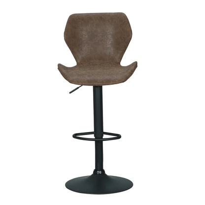 Artiss Bar Stools Kitchen Counter Stools Swivel Gas Lift Vintage Chairs Brown x2 - Mekamart Australia