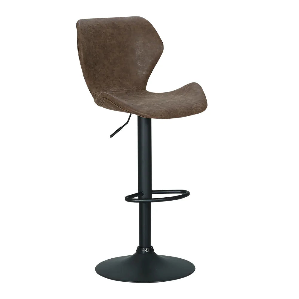 Artiss Bar Stools Kitchen Counter Stools Swivel Gas Lift Vintage Chairs Brown x2 - Mekamart Australia