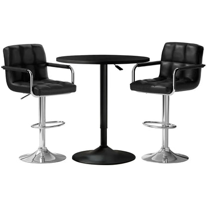 Artiss Bar Table and Stools Set Dining Desk Kitchen Chairs Cafe Pub - Mekamart Australia