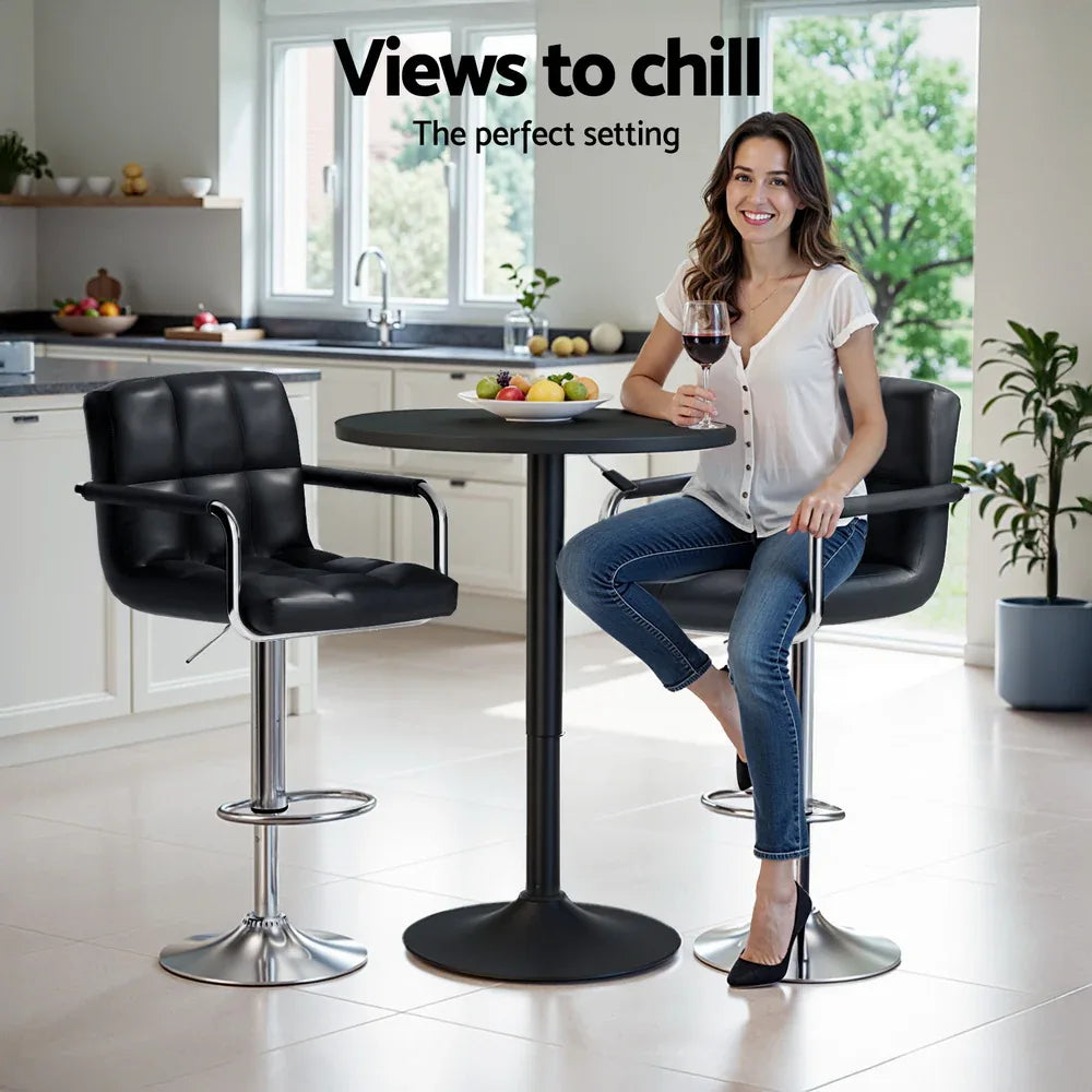 Artiss Bar Table and Stools Set Dining Desk Kitchen Chairs Cafe Pub - Mekamart Australia