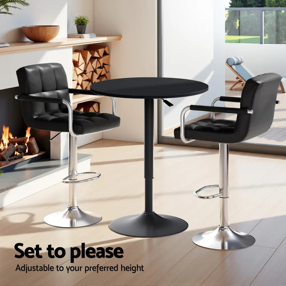 Artiss Bar Table and Stools Set Dining Desk Kitchen Chairs Cafe Pub - Mekamart Australia