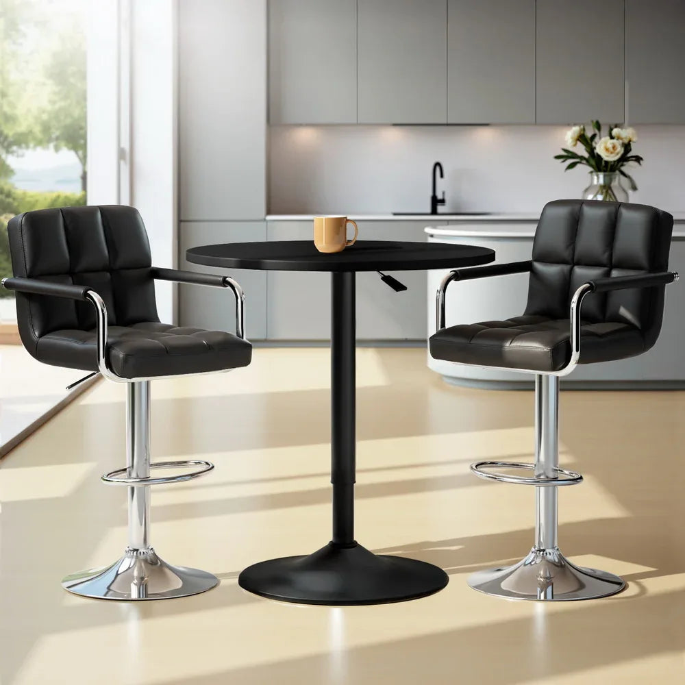 Artiss Bar Table and Stools Set Dining Desk Kitchen Chairs Cafe Pub - Mekamart Australia