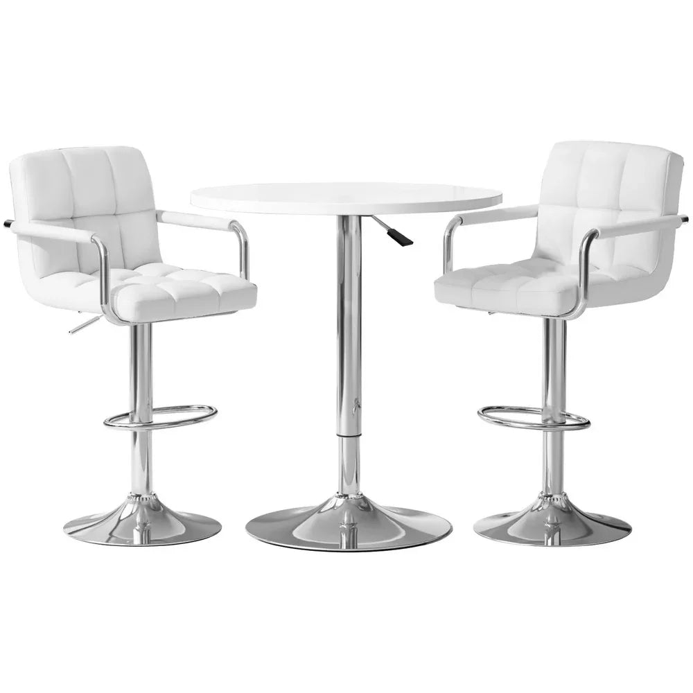 Artiss Bar Table and Stools Set Dining Desk Kitchen Chairs Cafe Pub - Mekamart Australia