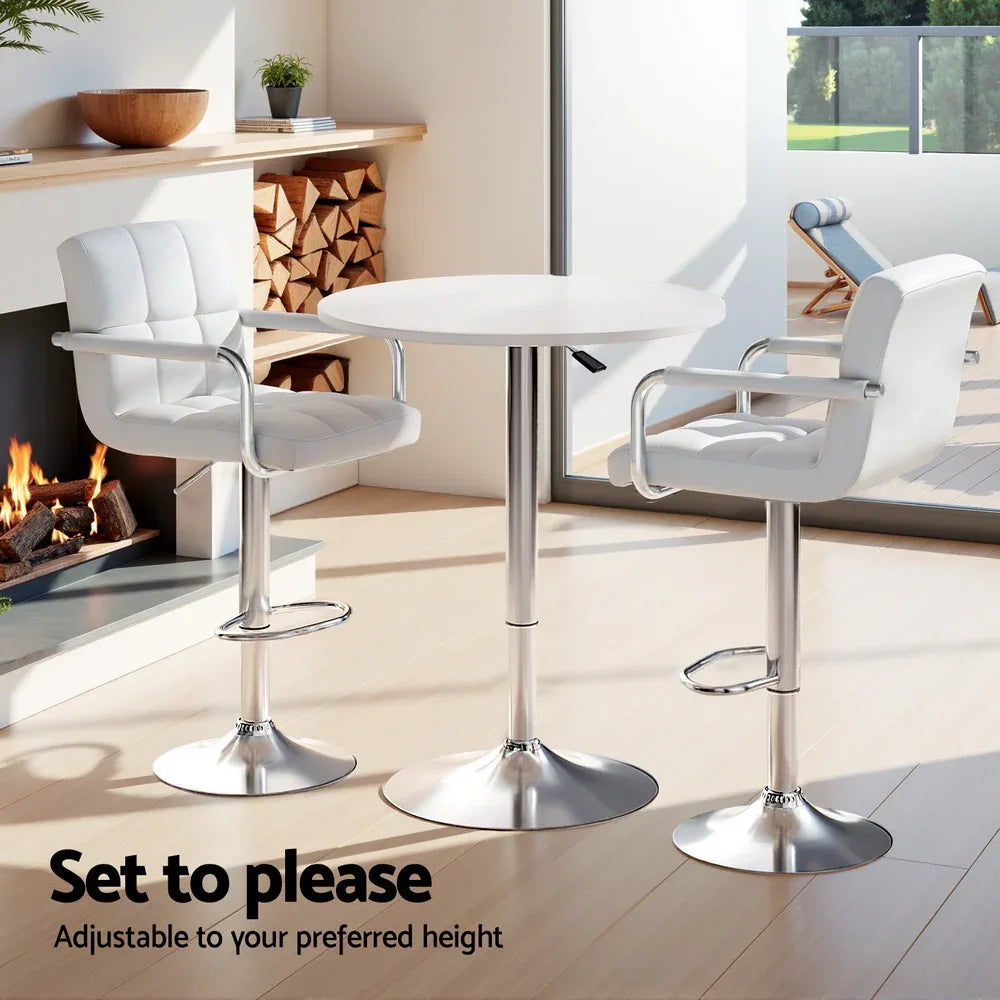 Artiss Bar Table and Stools Set Dining Desk Kitchen Chairs Cafe Pub - Mekamart Australia