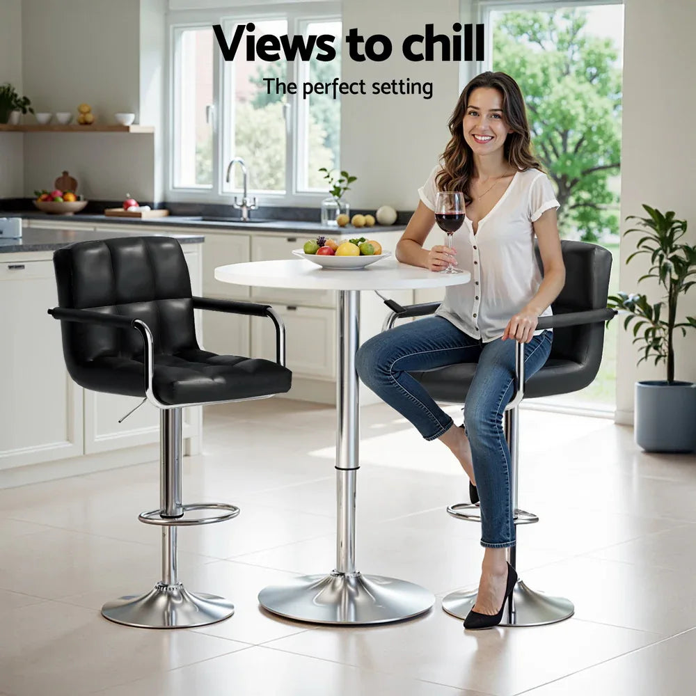 Artiss Bar Table and Stools Set Dining Desk Kitchen Chairs Cafe Pub - Mekamart Australia
