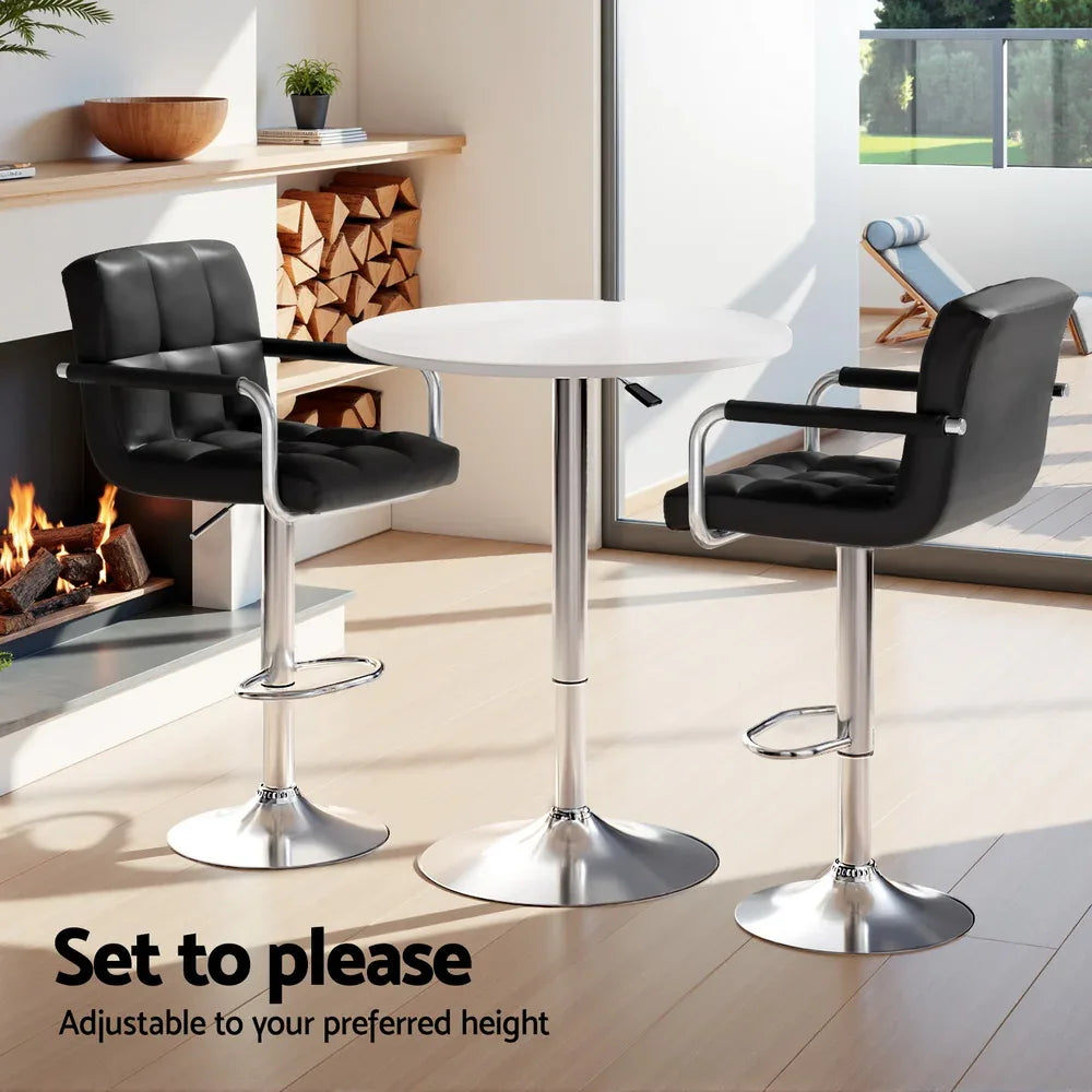 Artiss Bar Table and Stools Set Dining Desk Kitchen Chairs Cafe Pub - Mekamart Australia
