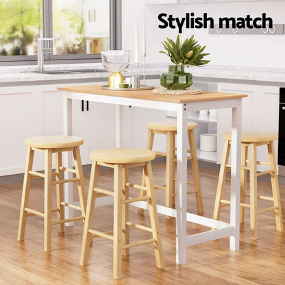 Artiss Bar Table and Stools Set Dining Desk Kitchen Chairs Cafe Pub - Mekamart Australia