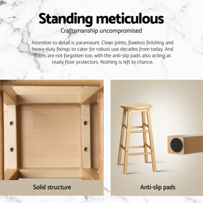 Artiss Bar Table and Stools Set Dining Desk Kitchen Chairs Cafe Pub - Mekamart Australia