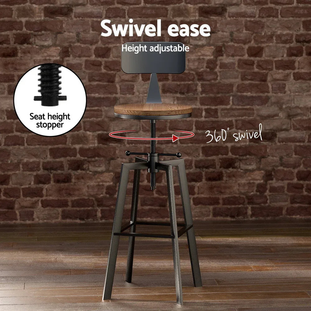 Artiss Bar Table and Stools Set Dining Desk Industrial Kitchen Chairs Cafe Pub - Mekamart Australia