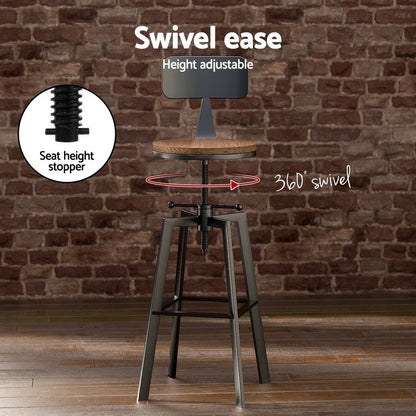 Artiss Bar Table and Stools Set Dining Desk Industrial Kitchen Chairs Cafe Pub - Mekamart Australia