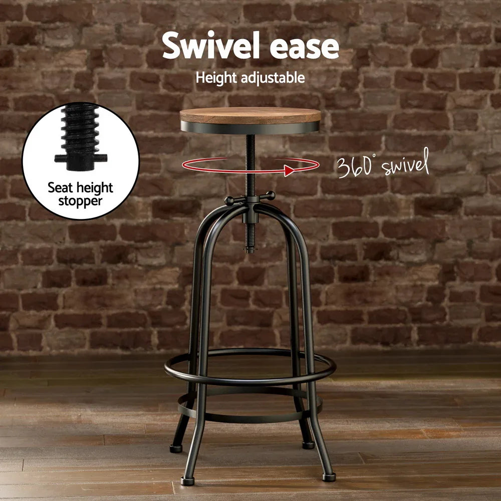 Artiss Bar Table Stools Set Dining Desk Industrial Kitchen Chairs Cafe Pub - Mekamart Australia