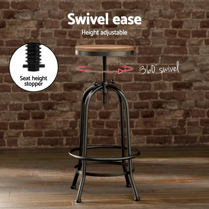 Artiss Bar Table Stools Set Dining Desk Industrial Kitchen Chairs Cafe Pub - Mekamart Australia