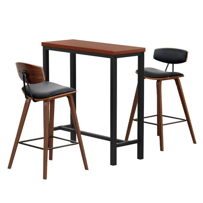 Artiss Bar Table and Stools Set Dining Desk Kitchen Chairs Cafe Pub - Mekamart Australia