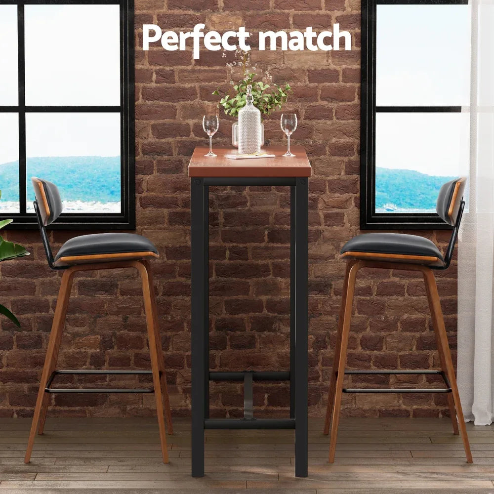 Artiss Bar Table and Stools Set Dining Desk Kitchen Chairs Cafe Pub - Mekamart Australia