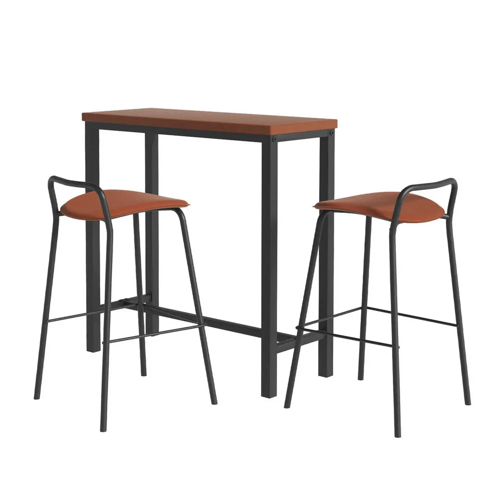Artiss Bar Table and Stools Set Dining Desk Kitchen Chairs Cafe Pub - Mekamart Australia