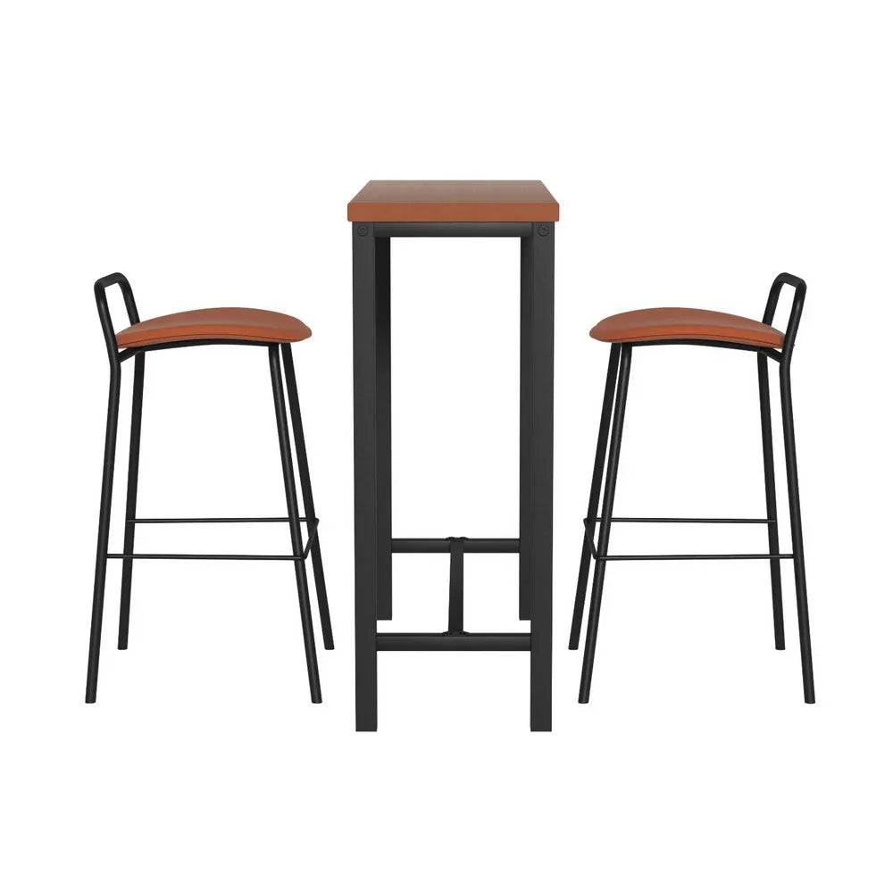 Artiss Bar Table and Stools Set Dining Desk Kitchen Chairs Cafe Pub - Mekamart Australia