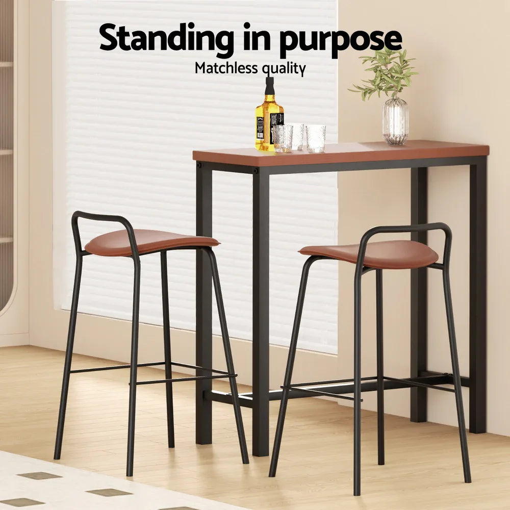 Artiss Bar Table and Stools Set Dining Desk Kitchen Chairs Cafe Pub - Mekamart Australia