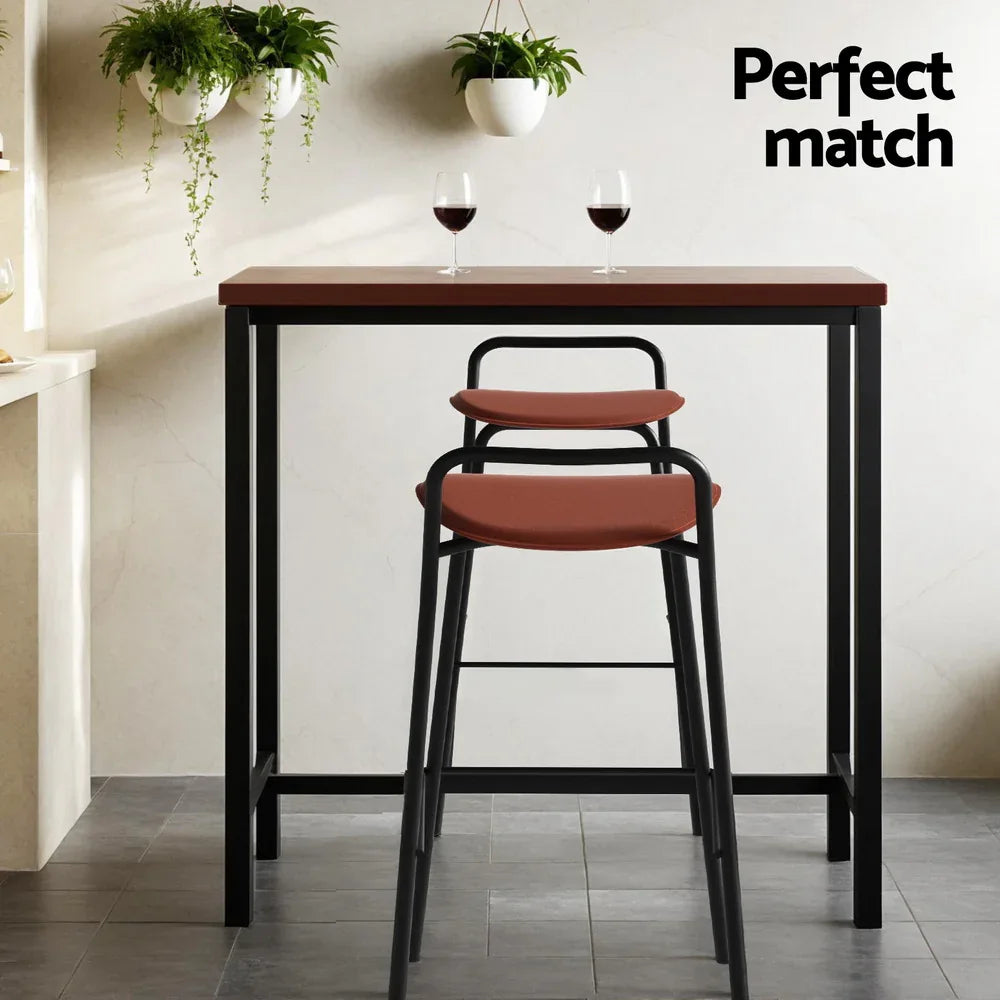 Artiss Bar Table and Stools Set Dining Desk Kitchen Chairs Cafe Pub - Mekamart Australia