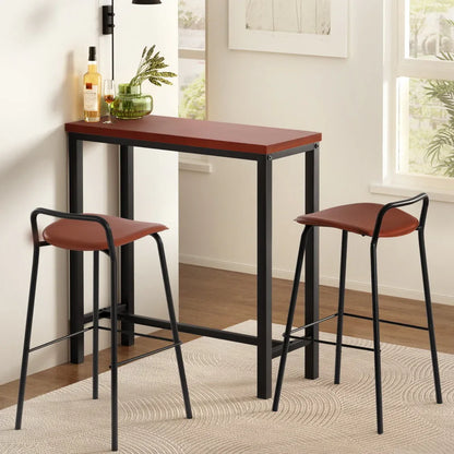 Artiss Bar Table and Stools Set Dining Desk Kitchen Chairs Cafe Pub - Mekamart Australia