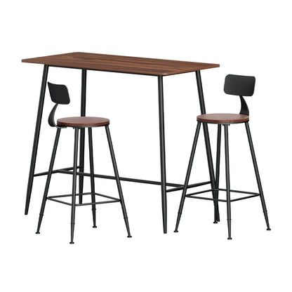 Artiss Bar Table and Stools Set Dining Desk Kitchen Chairs Cafe Pub - Mekamart Australia