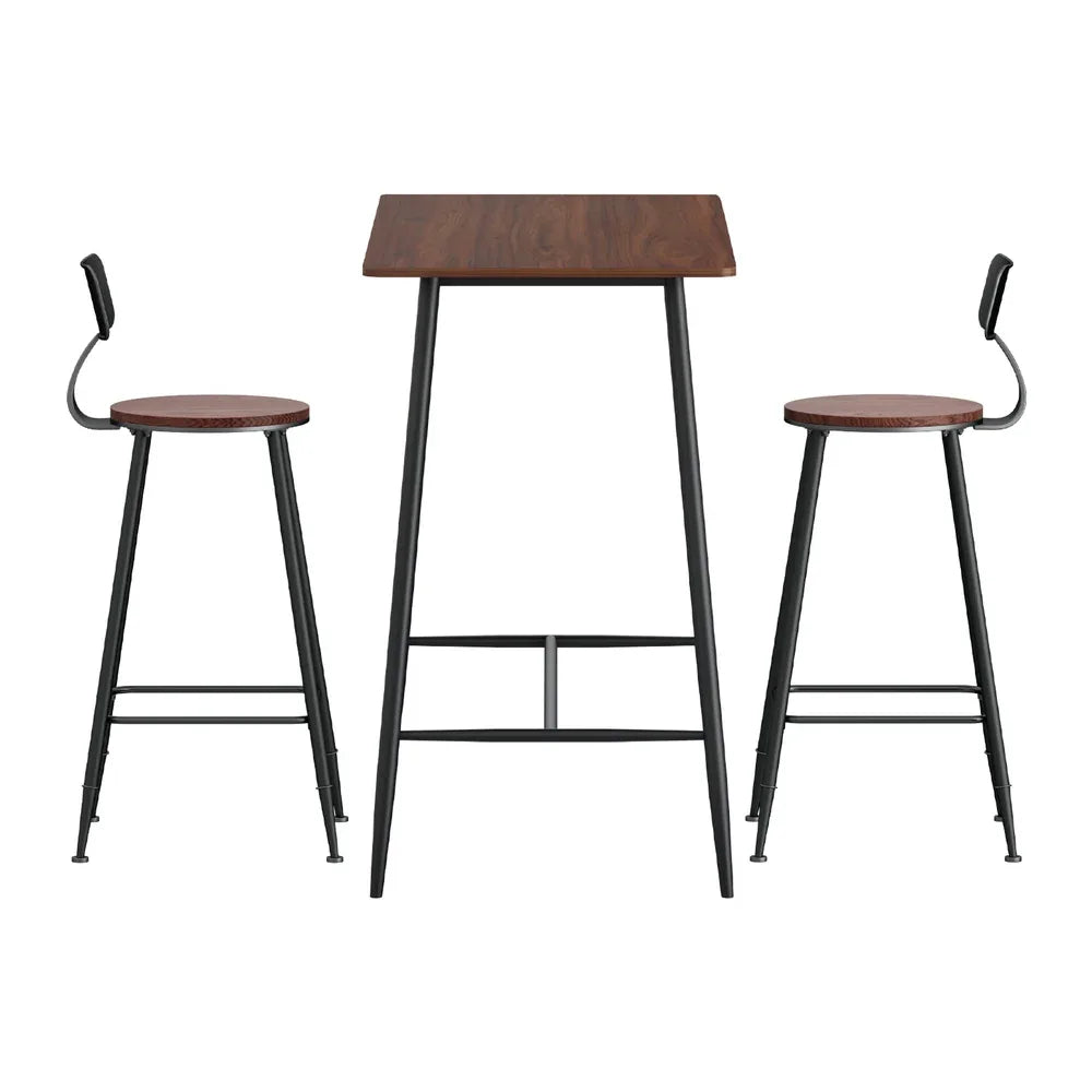 Artiss Bar Table and Stools Set Dining Desk Kitchen Chairs Cafe Pub - Mekamart Australia