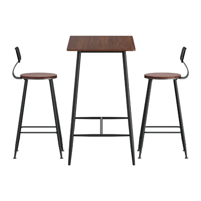 Artiss Bar Table and Stools Set Dining Desk Kitchen Chairs Cafe Pub - Mekamart Australia