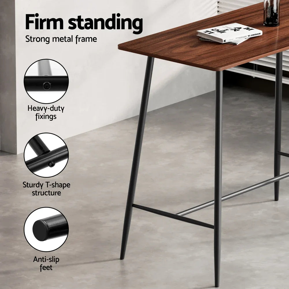 Artiss Bar Table and Stools Set Dining Desk Kitchen Chairs Cafe Pub - Mekamart Australia