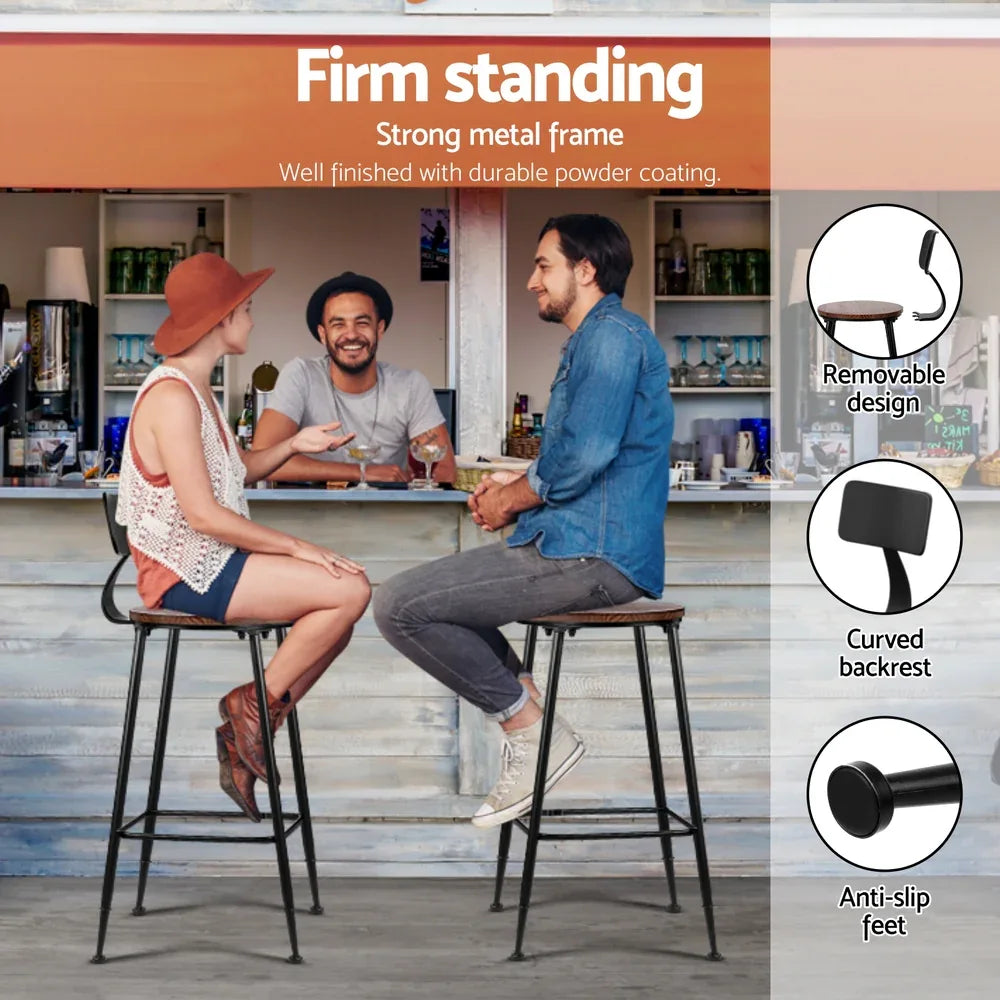 Artiss Bar Table and Stools Set Dining Desk Kitchen Chairs Cafe Pub - Mekamart Australia
