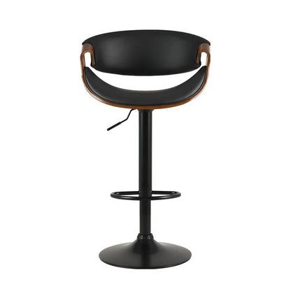 Artiss 2x Bar Stools Gas Lift Leather w/Armrest - Mekamart Australia