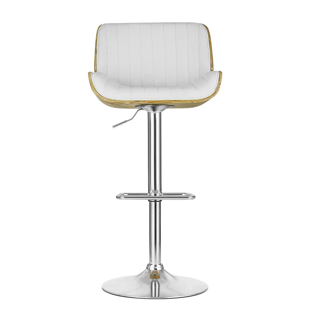 Artiss Bar Stools Swivel Leather Chairs Wooden - Mekamart Australia