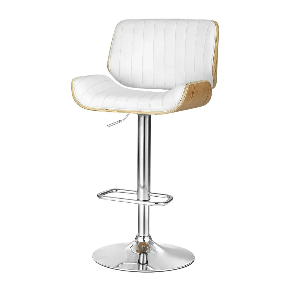 Artiss Bar Stools Swivel Leather Chairs Wooden - Mekamart Australia