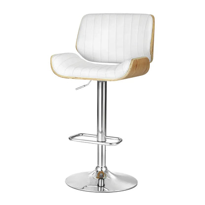 Artiss Bar Stools Swivel Leather Chairs Wooden - Mekamart Australia