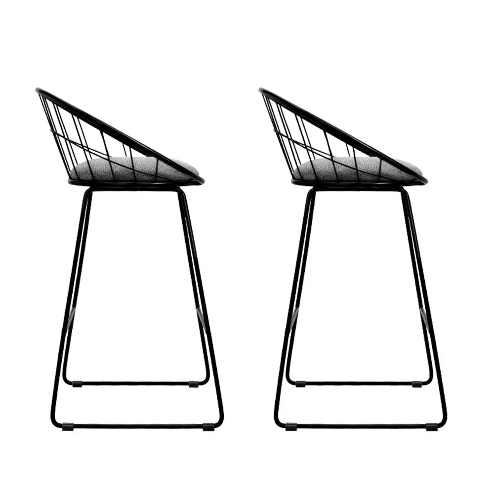 Artiss 2x Bar Stools Padded Seat Metal - Mekamart Australia