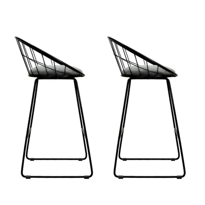 Artiss 2x Bar Stools Padded Seat Metal - Mekamart Australia