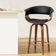 Artiss Bar Stools Swivel PU Seat Wooden - Mekamart Australia