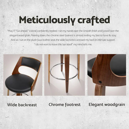 Artiss 4x Bar Stools Swivel Leather Chair 65cm - Mekamart Australia