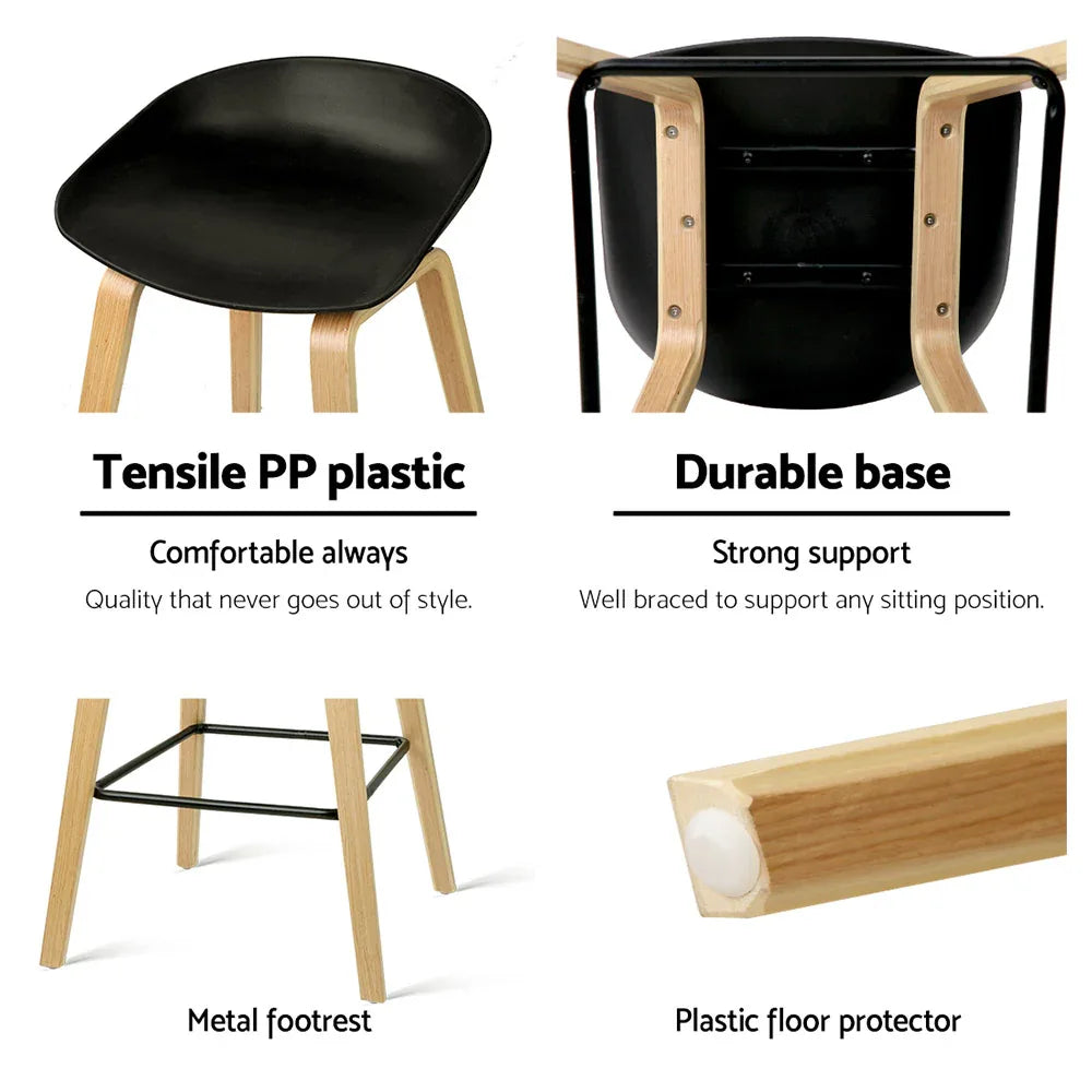 Artiss 2x Bar Stools Wooden - Mekamart Australia