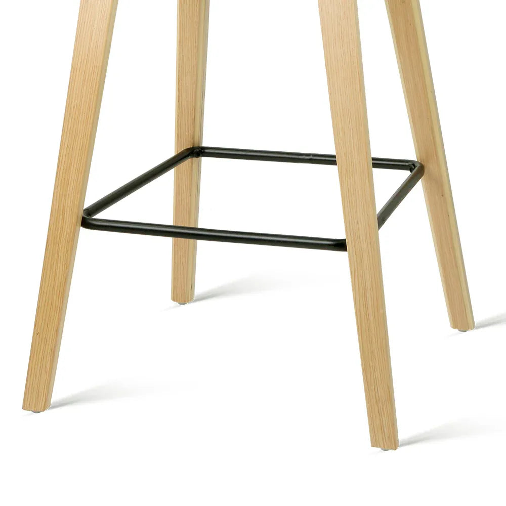 4x Artiss Bar Stools Kitchen Counter Stool Dining Chairs Wooden Black - Mekamart Australia