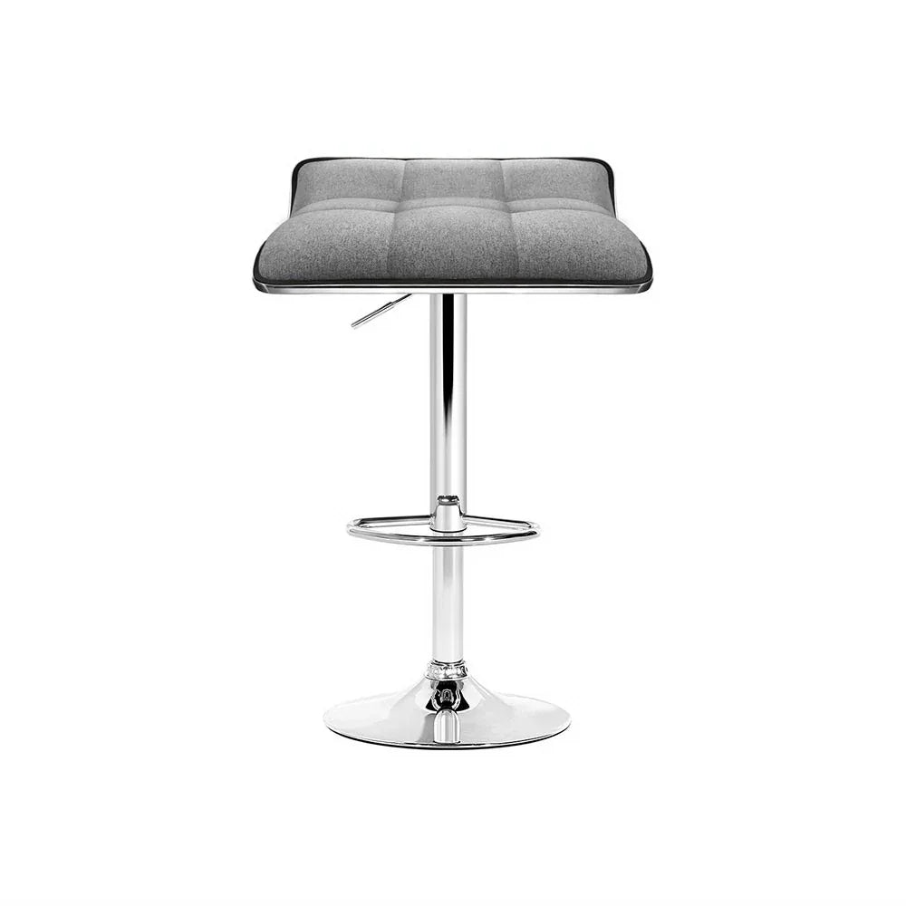 Artiss 4x Bar Stools Linen Padded Gas Lift - Mekamart Australia