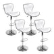Artiss 4x Bar Stools Gas Lift Leather Seat White - Mekamart Australia