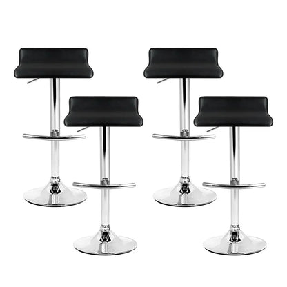 Artiss 4x Bar Stools Adjustable Gas Lift Chairs Black - Mekamart Australia