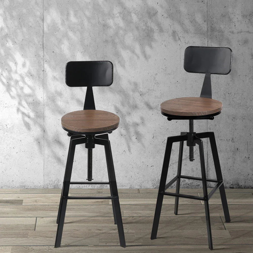 Artiss Bar Stools Kitchen Counter Chairs Vintage Metal Chairs - Mekamart Australia