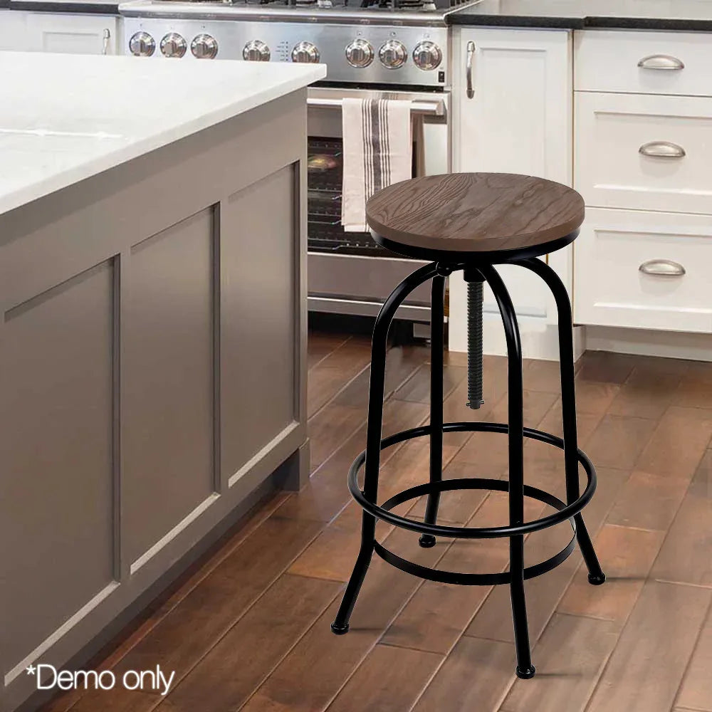 Artiss Bar Stools Adjustable Wood Chairs - Mekamart Australia