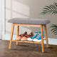 Artiss Shoe Rack Shoe Bench Fabric Seat 2 Pairs - Mekamart Australia