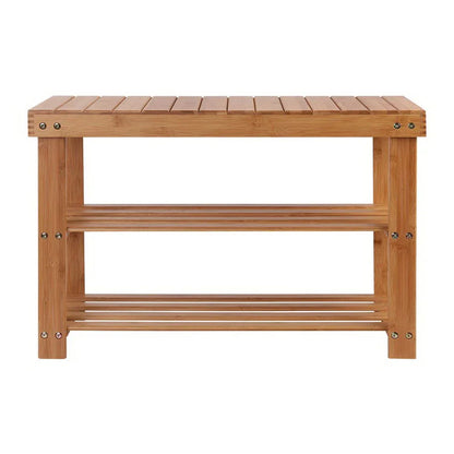 Artiss Shoe Rack Shoe Bench 10 Pairs Bamboo - Mekamart Australia
